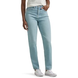 Lee Women's Legendary Mom Jean in One Tone, High Rise, Straight Leg, Size S