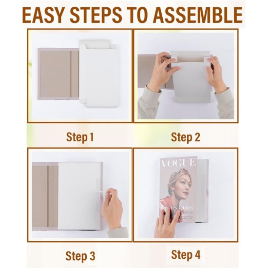 Luxe Large | 4 PCS Faux Decorative Books for Home Decor | Not Real Books (Cardboard Boxes) | Coffee Table, Bookshelf & Shelf Styling Display Props for Living Room, Office