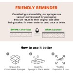 AIDEA Non Scratch Scrub Sponge, 24Count, Sponges for Dishes, Sponges Kitchen, Cleaning Sponge, Cleans Fast Without Scratching, Stands Up to Stuck-on Grime, Cleaning Power for Everyday Jobs