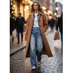 EMMIOL Women Wide Leg Jeans Mid-Low Waist Baggy Jeans Loose Boyfriends Jeans Y2K 90s Denim Pants