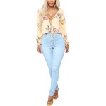 KUNMI Womens Classic High Waisted Skinny Stretch Butt Lifting Jeans Slim Fit Denim Pants