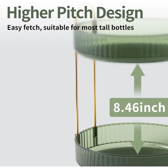 360 Rotating Makeup Organizer for Vanity,2 Tier Large Capacity Skincare Organizers,Bathroom Counter Organizer, Spinning Perfume Organizer & Vanity Organizer (Green-2 Tier) 360 Rotating Makeup Organizer for Vanity,2 Tier Large Capacity Skincare Organizers,Bathroom Counter Organizer, Spinning Perfume Organizer & Vanity Organizer (Green-2 Tier)