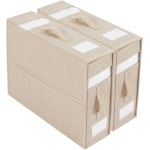 Linen Closet Organizers and Storage for Bedding Thin Blanket, Folding Sheet Storage Organizer with Visible Window (Beige)