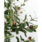 6FT Artificial Olive Tree - Indoor Tall Faux Olive Trees with Planter&Basket, Large Fake Olive Silk Tree Realistic Olive Plants with Branches and Fruits for Home Decor Office Living Room
