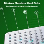 Shower Head Cleaner Tool Set, Multi-Size Shower Head Cleaning Brush for Small Hole Anti-Clogging Nozzle with Storage Boxes, Picks Fitting Nozzle Unclogger for Household Bathroom (30 Pcs)