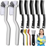 11Pcs Crevice Cleaning Brush Set, Hard Bristle Cleaning Supplies for Kitchen, Bathroom, Corner, Grout, Sink, Cup, Teapot, Bottle, Blender 11Pcs Crevice Cleaning Brush Set, Hard Bristle Cleaning Supplies for Kitchen, Bathroom, Corner, Grout, Sink, Cup, Teapot, Bottle, Blender