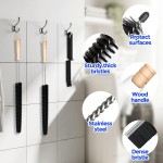 Holikme Dryer Vent Cleaner Kit 2 Pack - Household Cleaning Supplies 304 Stainless Steel Dryer Lint Brush Home Essentials for Lint Trap Dust Vacuum Brush