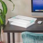 Sterilite 6-Pack Clip Box, Stackable Clear Plastic Bins with Latching Lids, Large - Writing, Arts or Crafts Supplies Storage Containers for Home, Office, Classroom and Workshop Organization