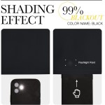 NICETOWN Pitch Black Solid Thermal Insulated Grommet Blackout Curtains/Drapes for Bedroom Window (2 Panels, 42 inches Wide by 63 inches Long, Black)