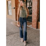 SHEWIN Women Wide Leg Jeans High Waisted Stretch Denim Pants Inseam 25-26 inch