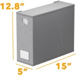 SpaceAid 4 Pack Bed Sheet Organizers and Storage, Foldable Organizer for Linen Closet, Sheets Set Folder Keeper with Window XL (Queen & King Size) Organizing Bedding Container, Gray 91ZDSN-SL01-G4