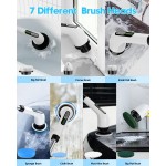 Electric Spin Scrubber for Cleaning Bathroom: Cordless Power Shower Scrubber - Electric Cleaning Brush for Tile Tub