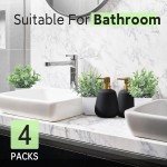Der Rose 4 Pack Fake Plants Mini Artificial Greenery Potted Plants for Home Decor Indoor Office Table Room Farmhouse Bathroom Decor