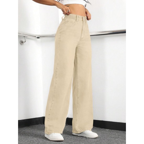 Straight Leg Jeans for Women,High Waisted Wide Leg Loose Stretchy Boyfriend Denim Pants Baggy Jeans for Women