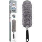 MR.SIGA Lint Free Microfiber Duster, Washable Duster for Household Cleaning Gray