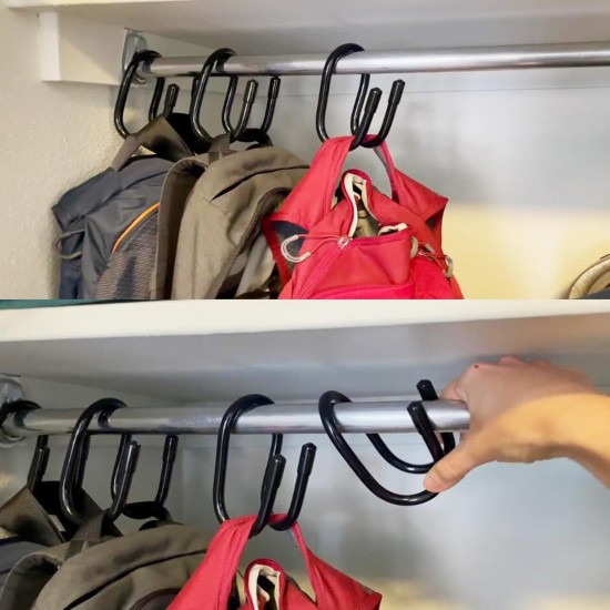 2 Pack Backpack Hanger for Closet, Strong Bag Hanger Purse Organizer Hooks, Large Closet Hooks for Hanging Handbags,Belts,Hat,Laptop Backpack,Jeans,Travel Bag - Hold Up 20 Lbs 2 Pack Backpack Hanger for Closet, Strong Bag Hanger Purse Organizer Hooks, Large Closet Hooks for Hanging Handbags,Belts,Hat,Laptop Backpack,Jeans,Travel Bag - Hold Up 20 Lbs