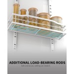 Moforoco White 9-Tier Over The Door Pantry Organizer, Pantry Organization And Storage, Metal Hanging Spice Rack Shelves Door, Home & Kitchen Essentials, Laundry Room Bathroom Organization