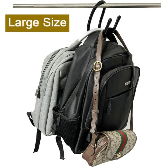 2 Pack Backpack Hanger for Closet, Strong Bag Hanger Purse Organizer Hooks, Large Closet Hooks for Hanging Handbags,Belts,Hat,Laptop Backpack,Jeans,Travel Bag - Hold Up 20 Lbs 2 Pack Backpack Hanger for Closet, Strong Bag Hanger Purse Organizer Hooks, Large Closet Hooks for Hanging Handbags,Belts,Hat,Laptop Backpack,Jeans,Travel Bag - Hold Up 20 Lbs