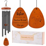 Sister Birthday Gifts, Sister Gifts for Birthday, Valentines Day, Galentines, Mothers Day, Thanksgiving, Christmas, 32 Inch Wind Chimes Gift for Home Decor