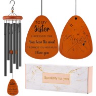 Sister Birthday Gifts, Sister Gifts for Birthday, Valentines Day, Galentines, Mothers Day, Thanksgiving, Christmas, 32 Inch Wind Chimes Gift for Home Decor