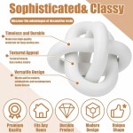 3 Link Wood Knot Decor Rustic Home Décor Accents Hand Carved Coffee Table Decoration, Boho Chain Link Decoration, Modern Shelf, Rustic Objects for Home Living Room Bedroom(White) 3 Link Wood Knot Decor Rustic Home Décor Accents Hand Carved Coffee Table Decoration, Boho Chain Link Decoration, Modern Shelf, Rustic Objects for Home Living Room Bedroom(White)