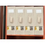 Linen Closet Organizers and Storage for Bedding Thin Blanket, Folding Sheet Storage Organizer with Visible Window (Beige)