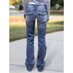 Flamingals Wide Leg Jeans for Women Low Rise Baggy Stretchy Straight Leg Bootcut Denim Pants
