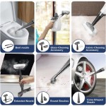 Handheld Steam Cleaner, Steam Cleaner with 16 PCS Accessory & Safety Lock, Capacity, Multi-Surface Deep Cleaning for Home, Car, Bathroom, Grout, Floor, Window (White)
