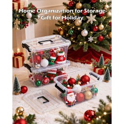 NUMIFUN Plastic Storage Bins with Lids 6 Pack Storage Organizer, 7 Quart Stackable Storage Bins with Buckle-Up Latches and Handle Storage totes easy for Home Office Pantry Organization, Clear Lids NUMIFUN Plastic Storage Bins with Lids 6 Pack Storage Organizer, 7 Quart Stackable Storage Bins with Buckle-Up Latches and Handle Storage totes easy for Home Office Pantry Organization, Clear Lids