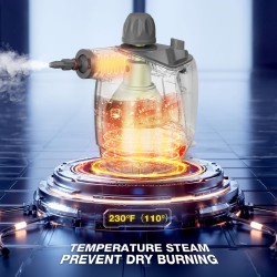 Handheld Steam Cleaner, Steam Cleaner with 16 PCS Accessory & Safety Lock, Capacity, Multi-Surface Deep Cleaning for Home, Car, Bathroom, Grout, Floor, Window (White) Handheld Steam Cleaner, Steam Cleaner with 16 PCS Accessory & Safety Lock, Capacity, Multi-Surface Deep Cleaning for Home, Car, Bathroom, Grout, Floor, Window (White)