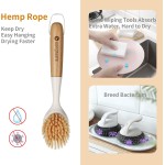 2 Pack Kitchen Dish Brush Bamboo Handle Dish Scrubber Built-in Scraper, Scrub Brush for Pans, Pots, Kitchen Sink Cleaning, Dishwashing and Cleaning Brushes are Perfect Cleaning Tools, White 2 Pack Kitchen Dish Brush Bamboo Handle Dish Scrubber Built-in Scraper, Scrub Brush for Pans, Pots, Kitchen Sink Cleaning, Dishwashing and Cleaning Brushes are Perfect Cleaning Tools, White