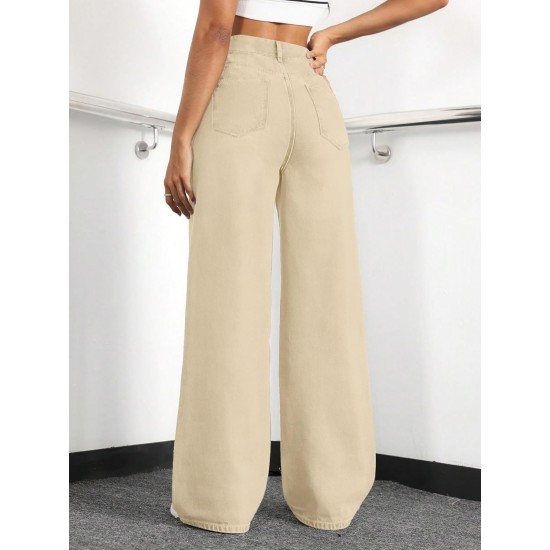 Straight Leg Jeans for Women,High Waisted Wide Leg Loose Stretchy Boyfriend Denim Pants Baggy Jeans for Women