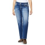 WallFlower Luscious Curvy Bootcut Jeans for Women, Mid-Rise Insta Stretch Denim, Size-Inclusive Juniors Jeans, Sizes 0 to 24