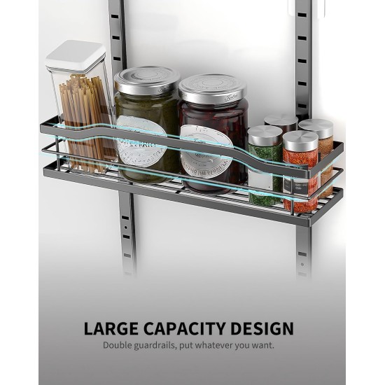 Moforoco White 9-Tier Over The Door Pantry Organizer, Pantry Organization And Storage, Metal Hanging Spice Rack Shelves Door, Home & Kitchen Essentials, Laundry Room Bathroom Organization
