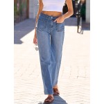 Astylish Women's Wide Leg Jeans High Waisted Stretchy Straight Leg Jeans Loose Trendy Denim Pants with Pocket