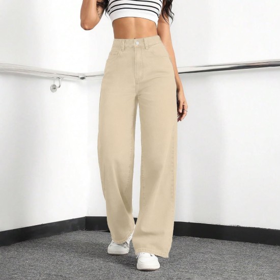 Straight Leg Jeans for Women,High Waisted Wide Leg Loose Stretchy Boyfriend Denim Pants Baggy Jeans for Women