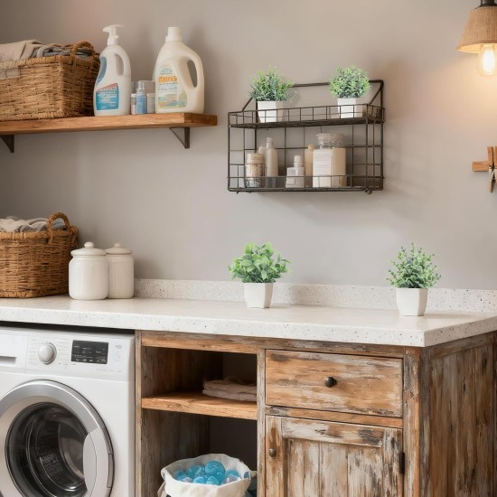 Der Rose 4 Pack Fake Plants Mini Artificial Greenery Potted Plants for Home Decor Indoor Office Table Room Farmhouse Bathroom Decor