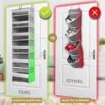 HOMELUX THEORY UPGRADED 6 Tiers Over The Door Organizer Hanging - 100D EXTRA THICK & 50lbs HUGE CAPACITY, 12 Side Mesh Pockets Over The Door Shoe Organizer, Hanging Closet Organizer (Ivory, 1pc)