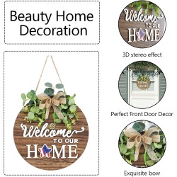 Interchangeable Seasonal Welcome Sign Front Door Decoration, Rustic Round Wood Wreaths Wall Hanging Outdoor, Farmhouse, Porch, for Spring Summer Fall All Seasons Holiday Halloween Christmas. Interchangeable Seasonal Welcome Sign Front Door Decoration, Rustic Round Wood Wreaths Wall Hanging Outdoor, Farmhouse, Porch, for Spring Summer Fall All Seasons Holiday Halloween Christmas.