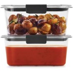 Rubbermaid Brilliance BPA-Free Food Storage Containers, Medium Deep, 4.7 Cup, 2-Pack, Airtight & Leak-Proof, Microwave & Dishwasher Safe