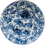 Decorative Blue and White Ceramic Ginger Jar with Lid