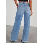 PRETTYGARDEN Wide Leg Jeans for Women Trendy High Waisted Stretchy Baggy Raw Hem Denim Palazzo Pants 2026 Spring Fall Clothes