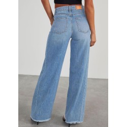 PRETTYGARDEN Wide Leg Jeans for Women Trendy High Waisted Stretchy Baggy Raw Hem Denim Palazzo Pants 2026 Spring Fall Clothes