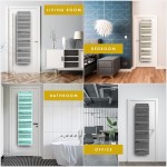 HOMELUX THEORY UPGRADED 6 Tiers Over The Door Organizer Hanging - 100D EXTRA THICK & 50lbs HUGE CAPACITY, 12 Side Mesh Pockets Over The Door Shoe Organizer, Hanging Closet Organizer (Ivory, 1pc)