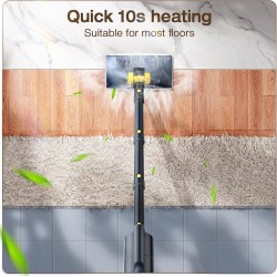 ScrubWiz Steam Mop with Detachable Handheld Steam Cleaner, 10-in-1 Multi Accessories, Quick 10s Heat, 350ml and 2-Level Steamer for Cleaning Floor, Carpet, BBQ Grill, Tile, and Grout, Gray