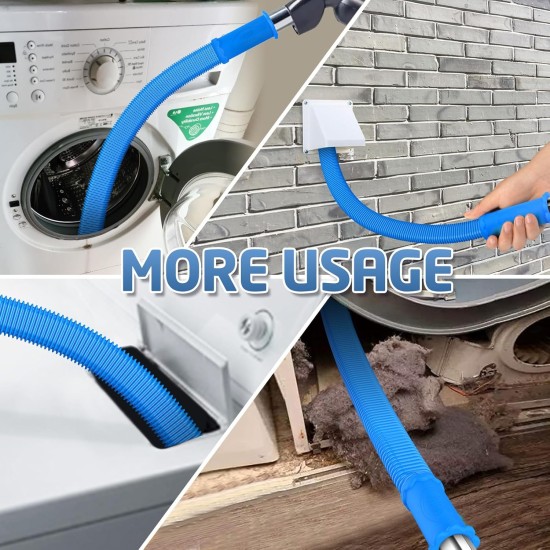 2 Pieces Dryer Vent Cleaner Kit Compatible with Most Vacuum Cleaner, Dryer Lint Brush and Vacuum Hose Attachment with Universal Connector, Quickly Lint Remover 2 Pieces Dryer Vent Cleaner Kit Compatible with Most Vacuum Cleaner, Dryer Lint Brush and Vacuum Hose Attachment with Universal Connector, Quickly Lint Remover