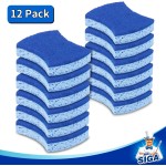 MR.SIGA Non-Scratch Cellulose Scrub Sponge, Dual-Sided Dishwashing Sponge for Kitchen, 12 Pack