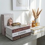 Luxe Large | 4 PCS Faux Decorative Books for Home Decor | Not Real Books (Cardboard Boxes) | Coffee Table, Bookshelf & Shelf Styling Display Props for Living Room, Office