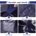 6 Pack Extra Large Heavy Duty Moving Bags with Reinforced Zipper & Wide Handles, Moisture-Resistant Storage Bins Packing Cubes for Clothes, College Dorm, Travel, and Home Organization, Dark Blue