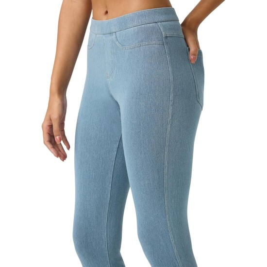 No nonsense Women’s Classic Denim Leggings, Jeggings for Women with Real Back Pockets, High Waisted Stretch Jeans